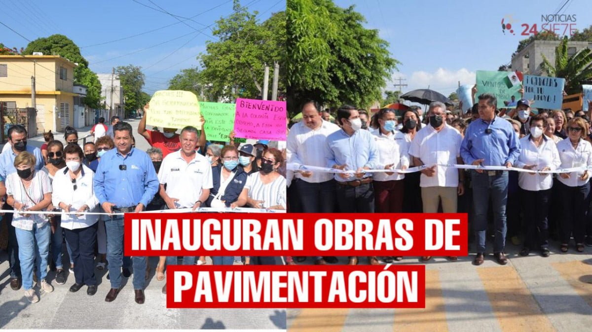 Inauguran obras de pavimentación en la colonia Tampico-Altamira