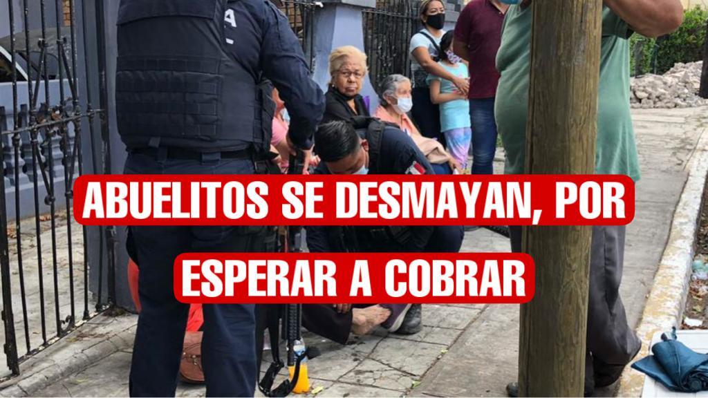 Caos y adultos descompensados en cobros de apoyos federales en Tampico
