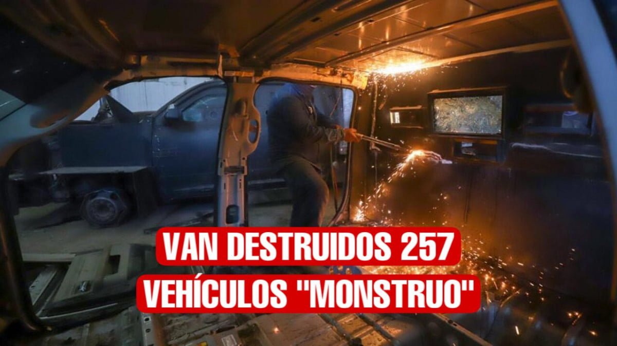 Van destruidos 257 vehículos usados por la delincuencia en Tamaulipas