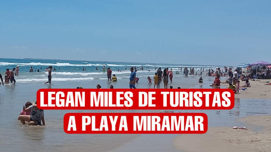 Aumenta la afluencia turística en playa Miramar