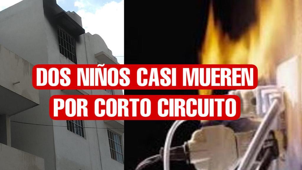 Dos menores a punto de morir en incendio provocado por corto circuito en Altamira