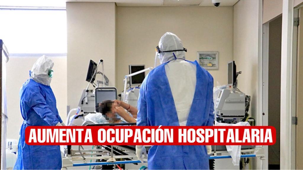 Continúa alza de ocupación hospitalaria por COVID