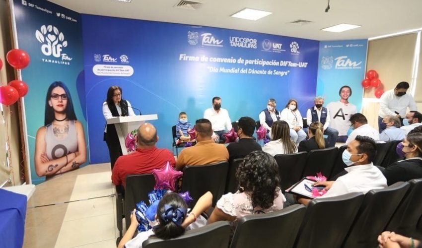 Promueve Gobierno, DIF Tamaulipas y UAT donación de sangre