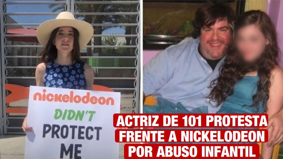 Actriz de Zoey 101 protesta por abuso infantil frente a Nickelodeon