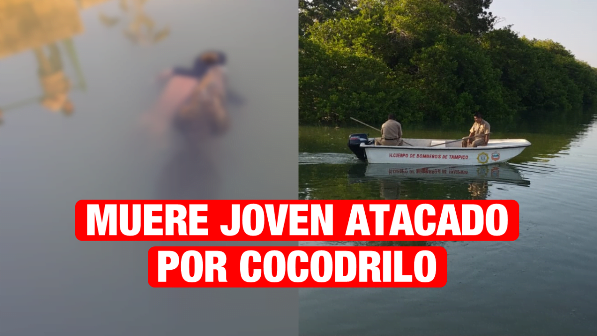 Muere joven en la Laguna del Carpintero; fue atacado por un cocodrilo
