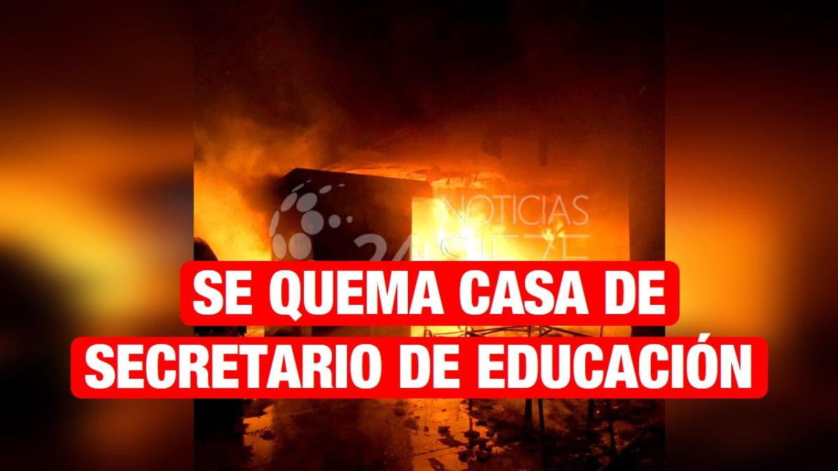 Voraz incendio deja daños materiales en la casa del Secretario de Educación en Tamaulipas.