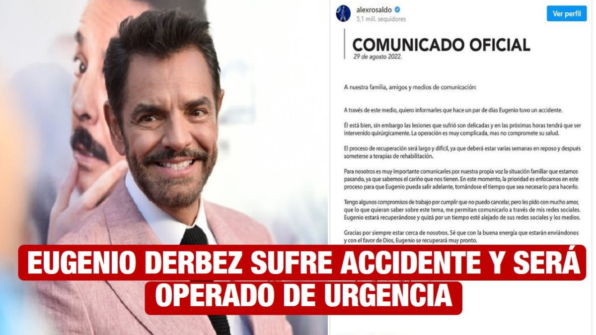 Eugenio Derbez sufre accidente
