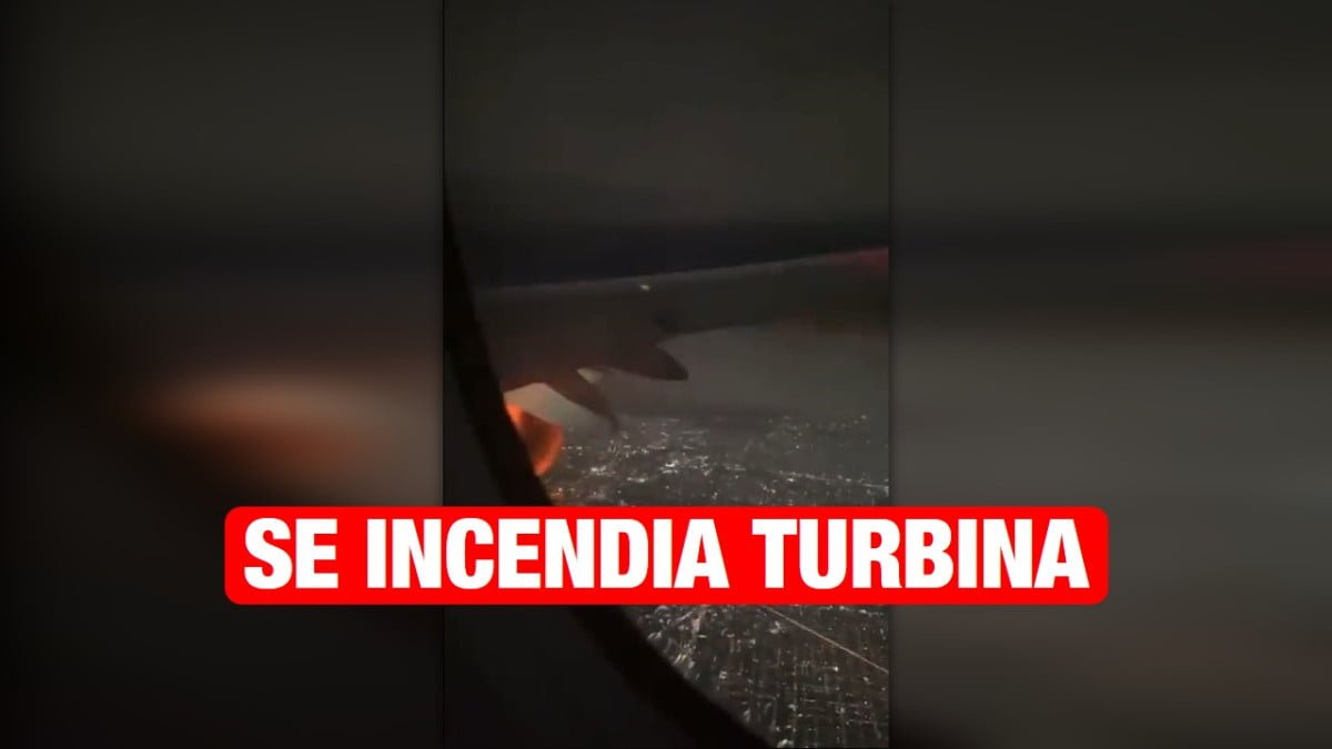 Incendio de turbina provoca aterrizaje de emergencia.