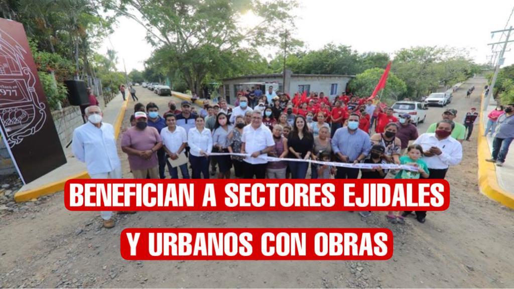 Armando Martínez efectuó múltiples inauguraciones de pavimentación, alumbrado, guarniciones y banquetas