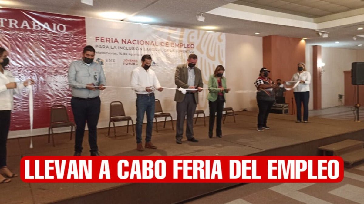 Realizan feria nacional del empleo en Matamoros; ofertan 350 empleos 