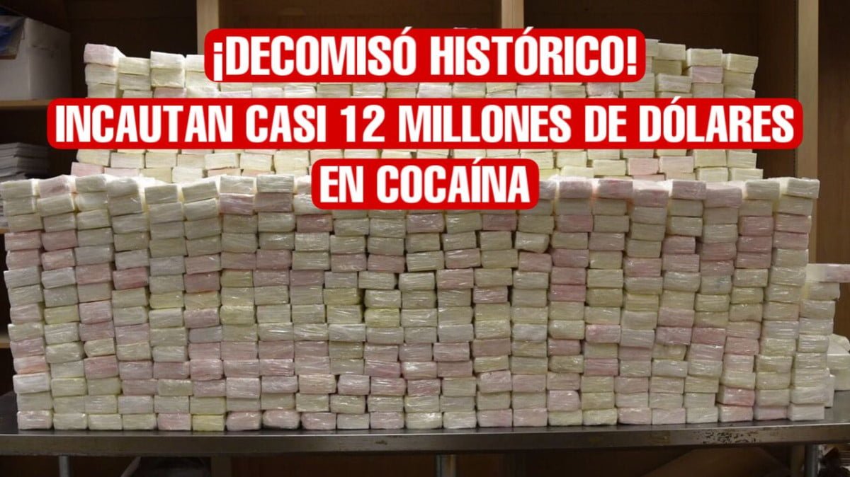 ¡Decomisó histórico! Incautan casi 12 millones de dólares en cocaína