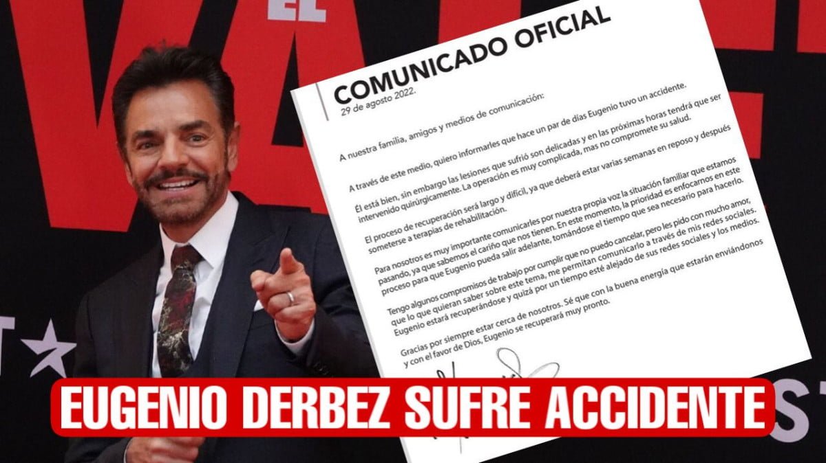 Eugenio Derbez sufre accidente y será intervenido quirúrgicamente