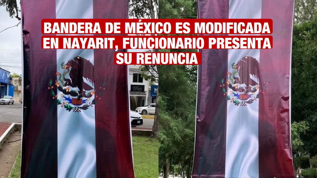 Renuncia funcionario nayarita que modificó la bandera de México con los colores de MORENA