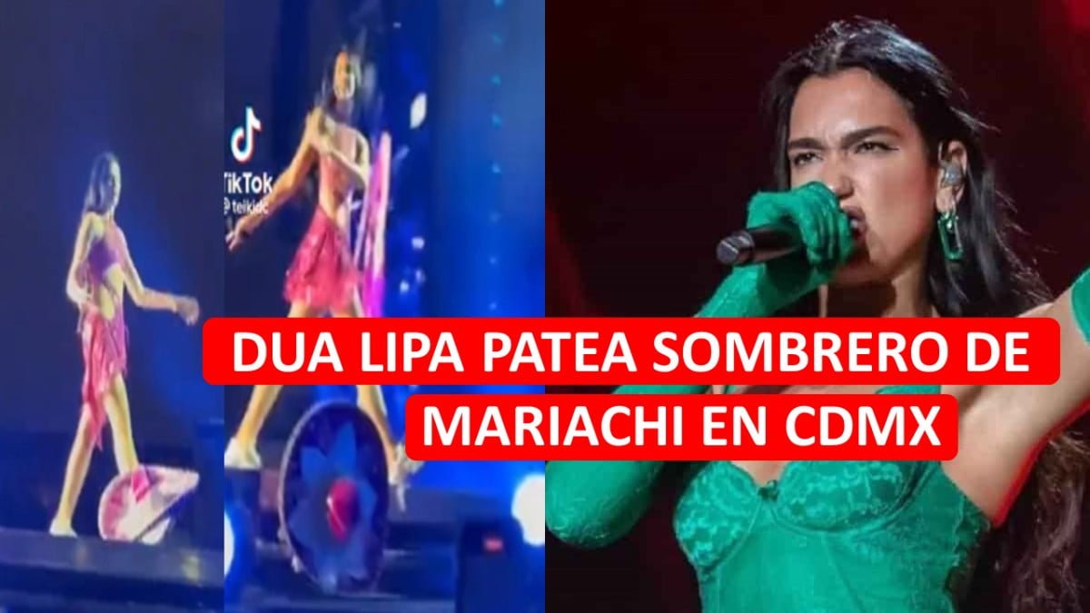 Dua Lipa patea sombrero de mariachi en concierto de CDMX