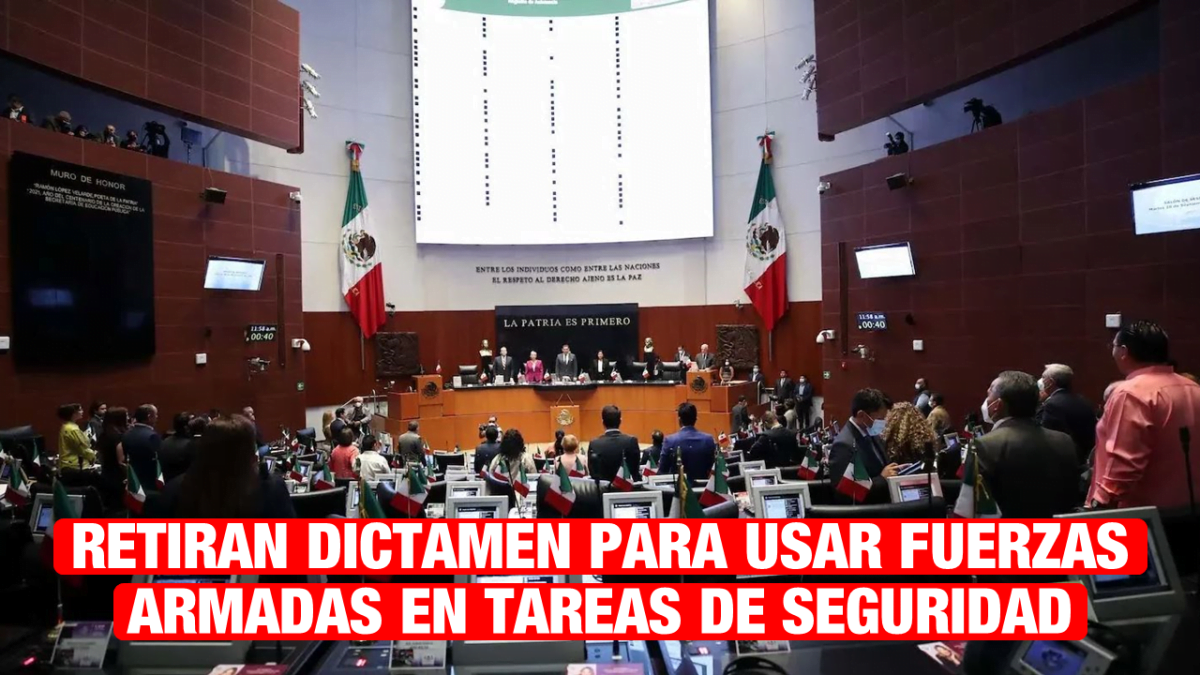 Senado retira dictamen para prolongar labores de las Fuerzas Armadas en tareas de seguridad pública