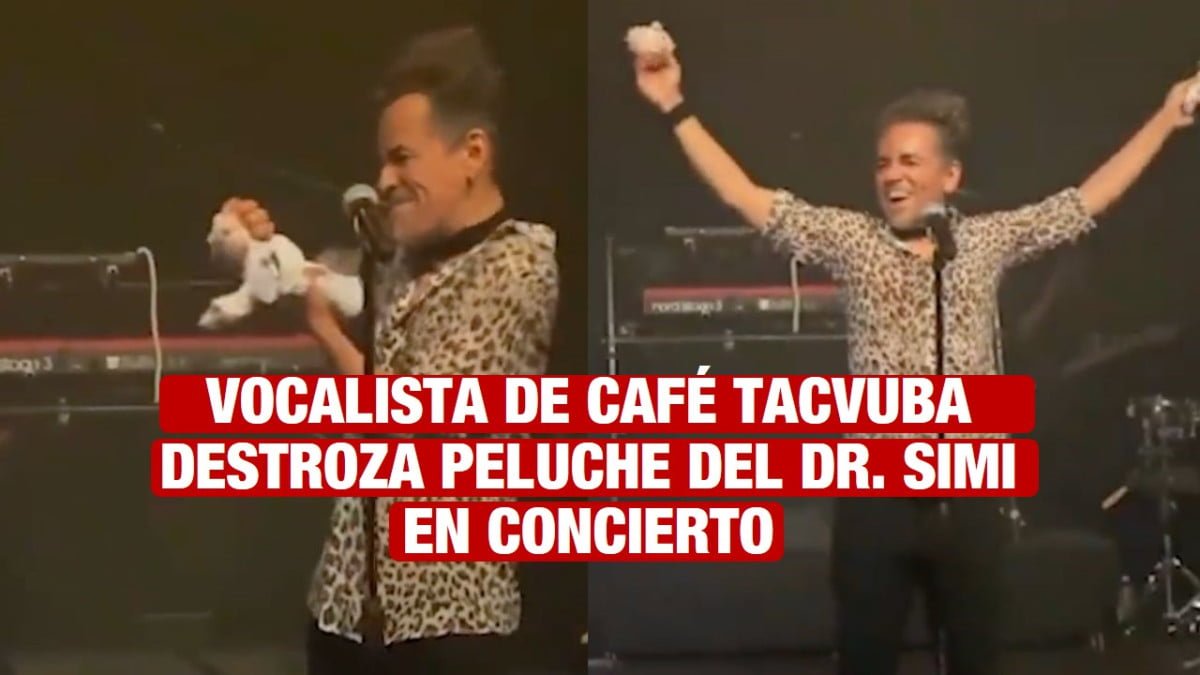 Rubén Albarrán, vocalista de Café Tacvba, desprecia y destruye peluche del Dr. Simi