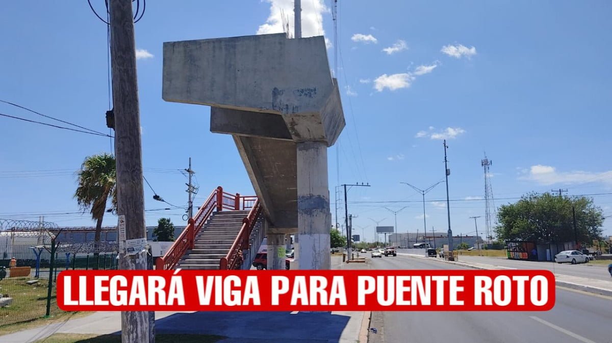 Llegará viga para puente roto peatonal