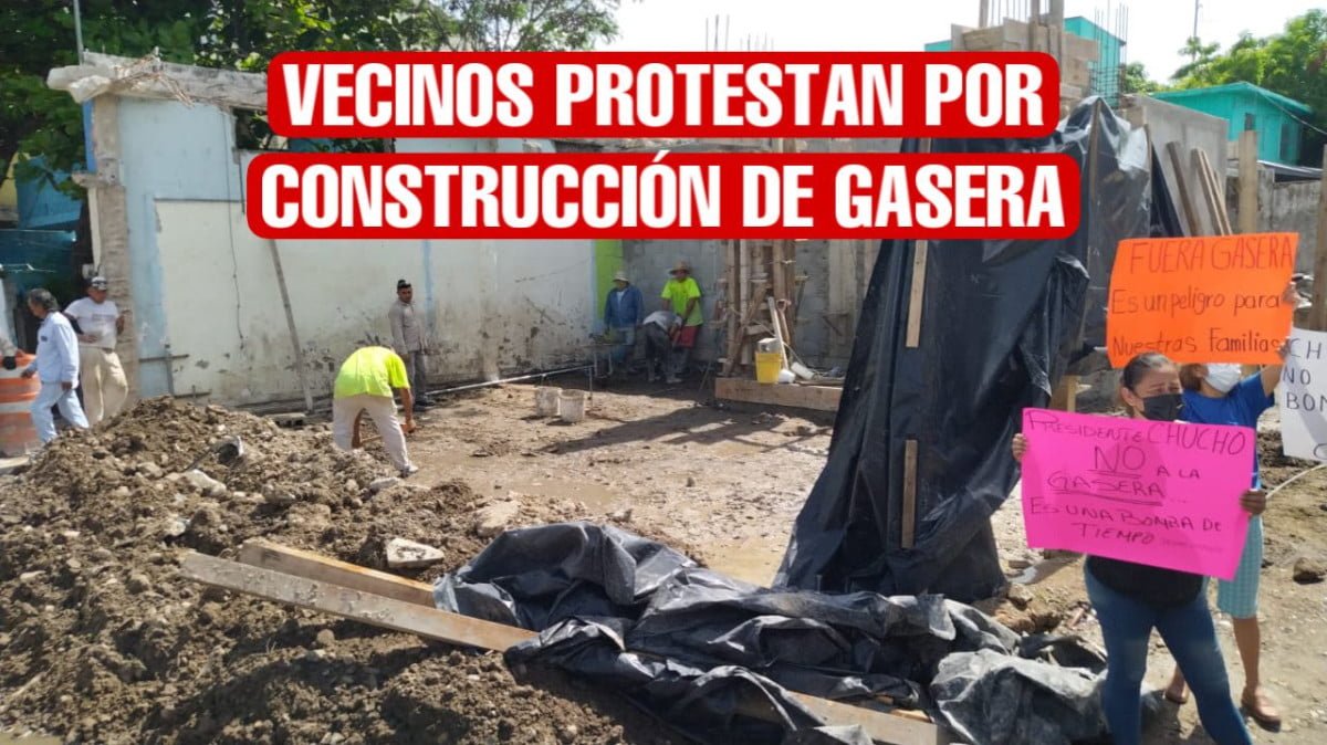 Vecinos protestan por construcción de gasera en Tampico; amenazan con bloqueos
