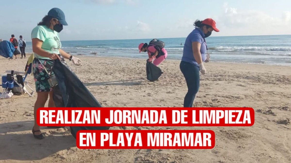 Gobierno de Ciudad Madero, Iniciativa Privada y voluntarios se unen en Jornada de Limpieza de Playa Miramar