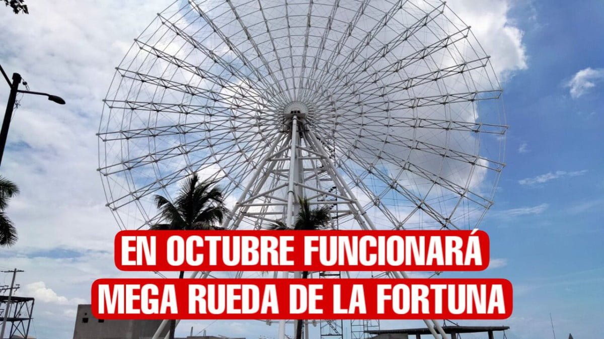 En seis semanas la mega rueda de la fortuna debe estar funcionando
