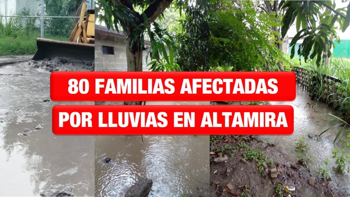 Hay 80 familias afectadas por las lluvias en Altamira