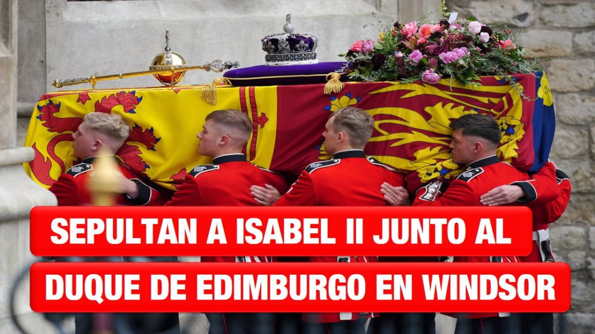 Sepultan a Isabel II junto al duque de Edimburgo en Windsor