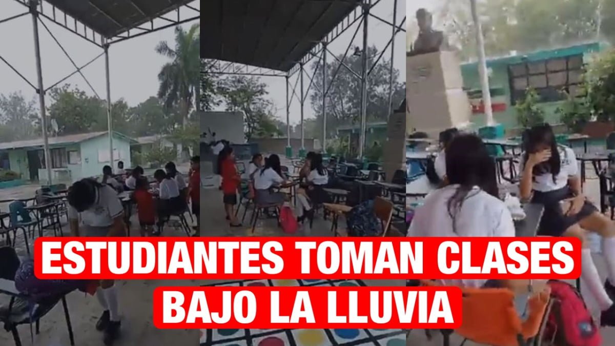 Alumnos de bachillerato y secundaria estudian entre el agua