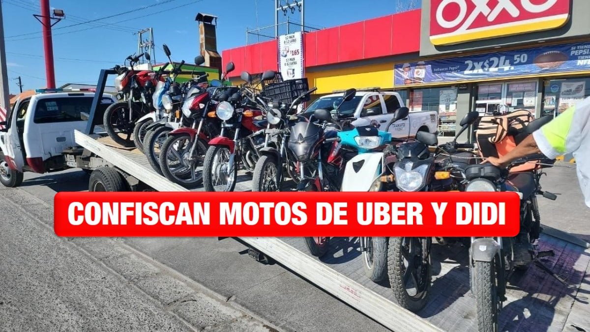 Confisca Tránsito motos a repartidores de plataformas digitales