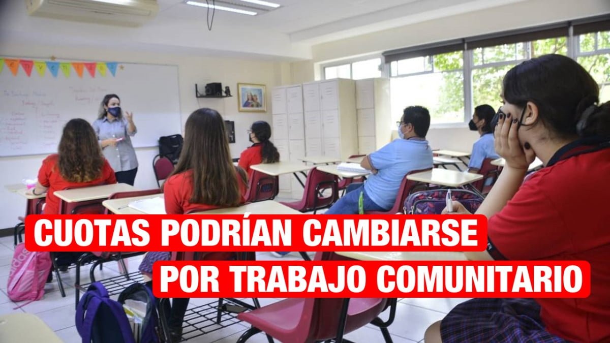 Cuotas escolares pueden cambiarse por trabajo comunitario en escuela. SET
