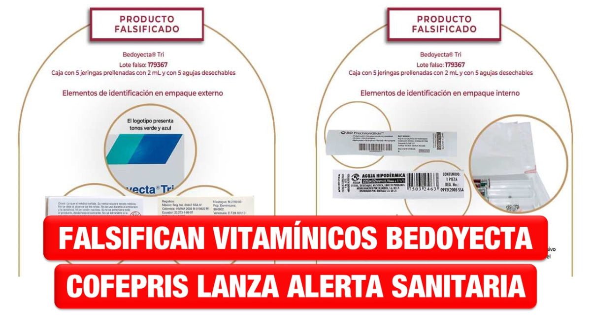 Alerta sanitaria por falsificación de vitamínicos Bedoyecta