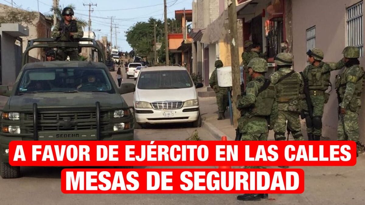 Coordinador de Mesas de Seguridad a favor de que Ejército permanezca en las calles.