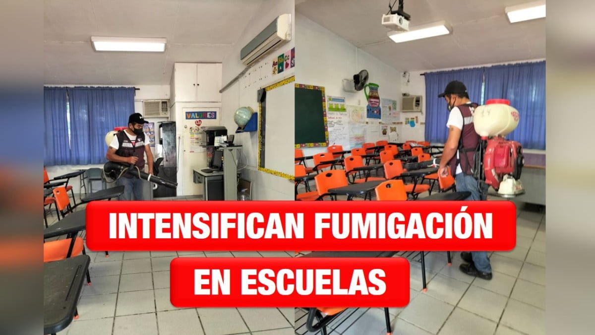 Intensifican programa de fumigación en planteles escolares de Ciudad Madero
