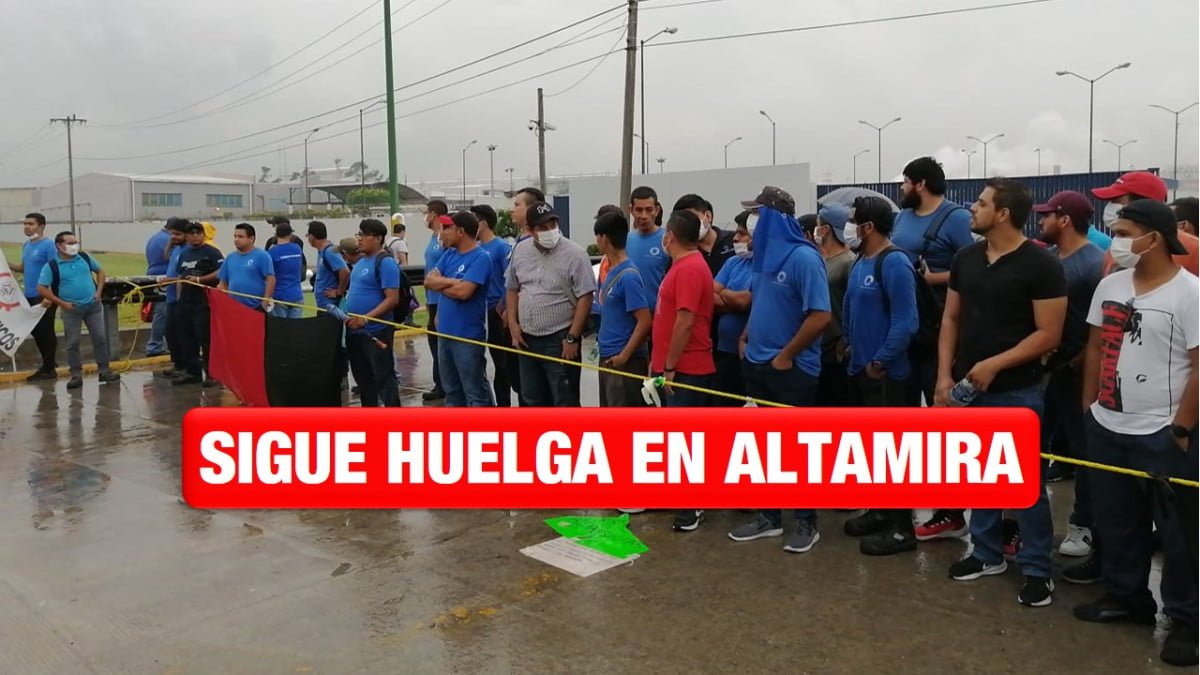 Pese a inclemencias del tiempo, sigue la huelga en empresa papelera de Altamira