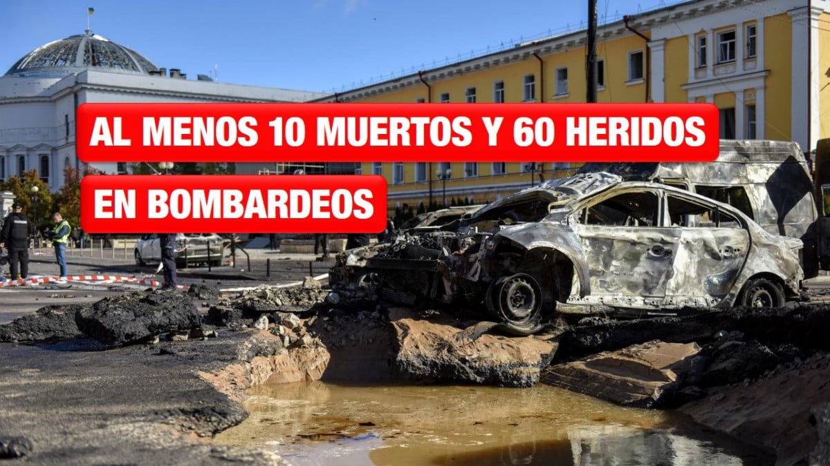 Al menos diez muertos y sesenta heridos en bombardeos rusos en Ucrania
