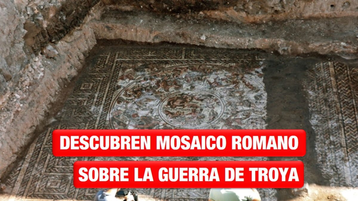 Descubierto un espectacular mosaico romano sobre la guerra de Troya