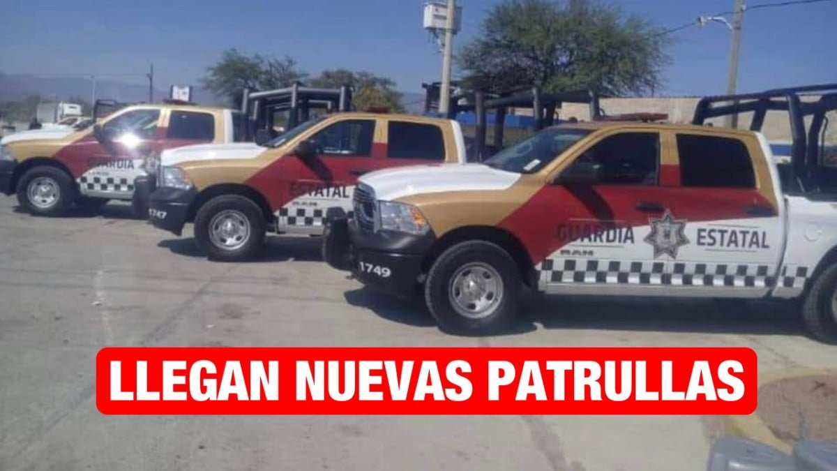 Llegan nuevas patrullas a Secretaría de Seguridad Pública.