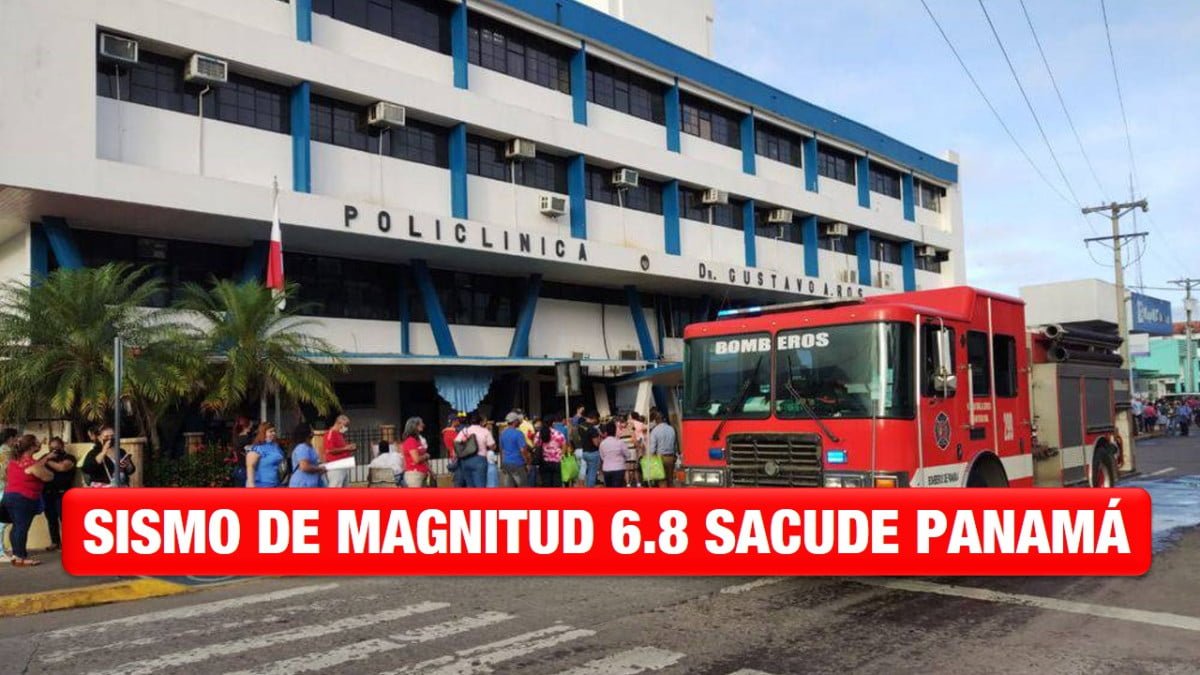 Sismo de magnitud 6.8 sacude a Panamá