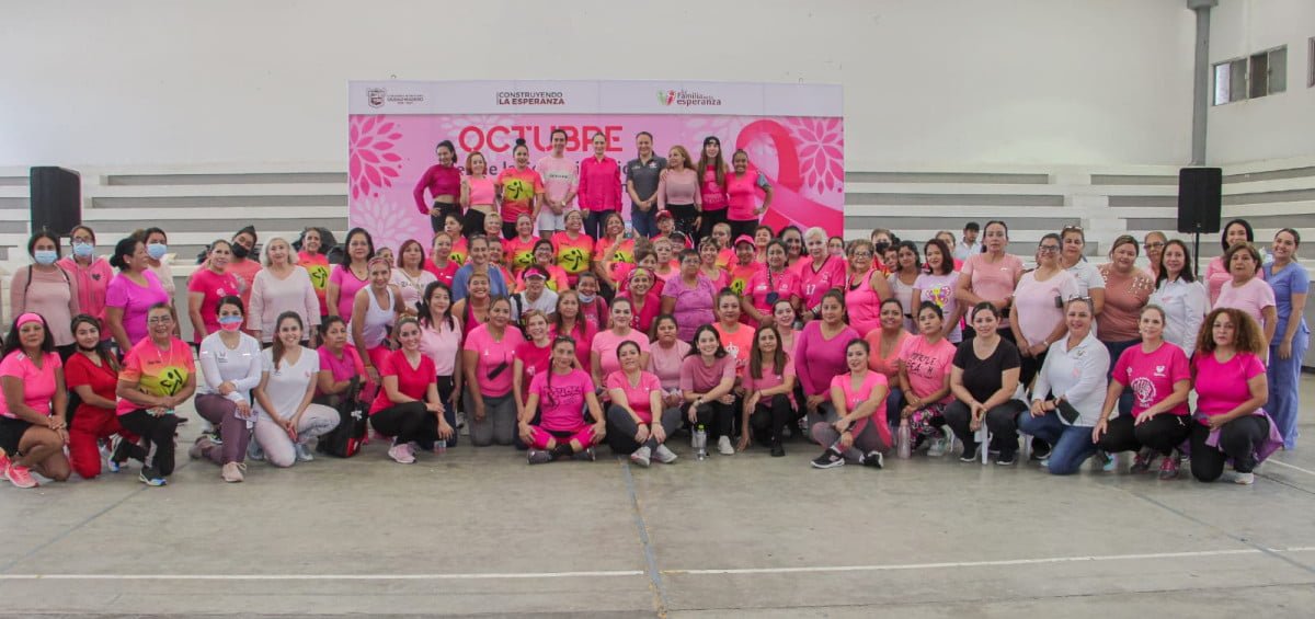 Realiza DIF Madero Zumbatón por el Mes Rosa