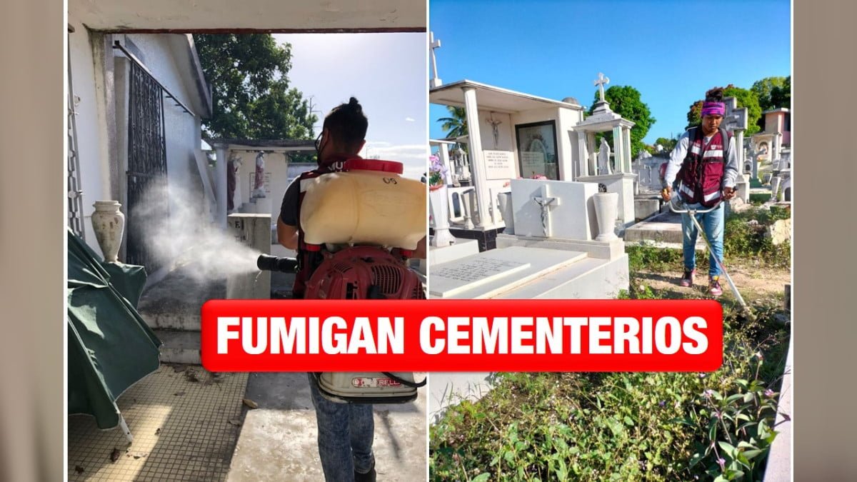 Fumigan cementerios para prevenir casos de Dengue