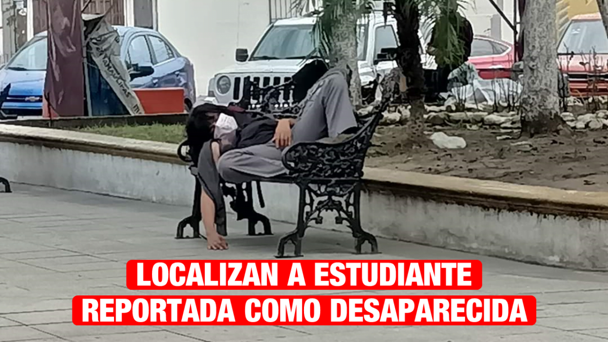 Aparece estudiante de Cetis reportada cómo perdida; estaba dormida en plaza