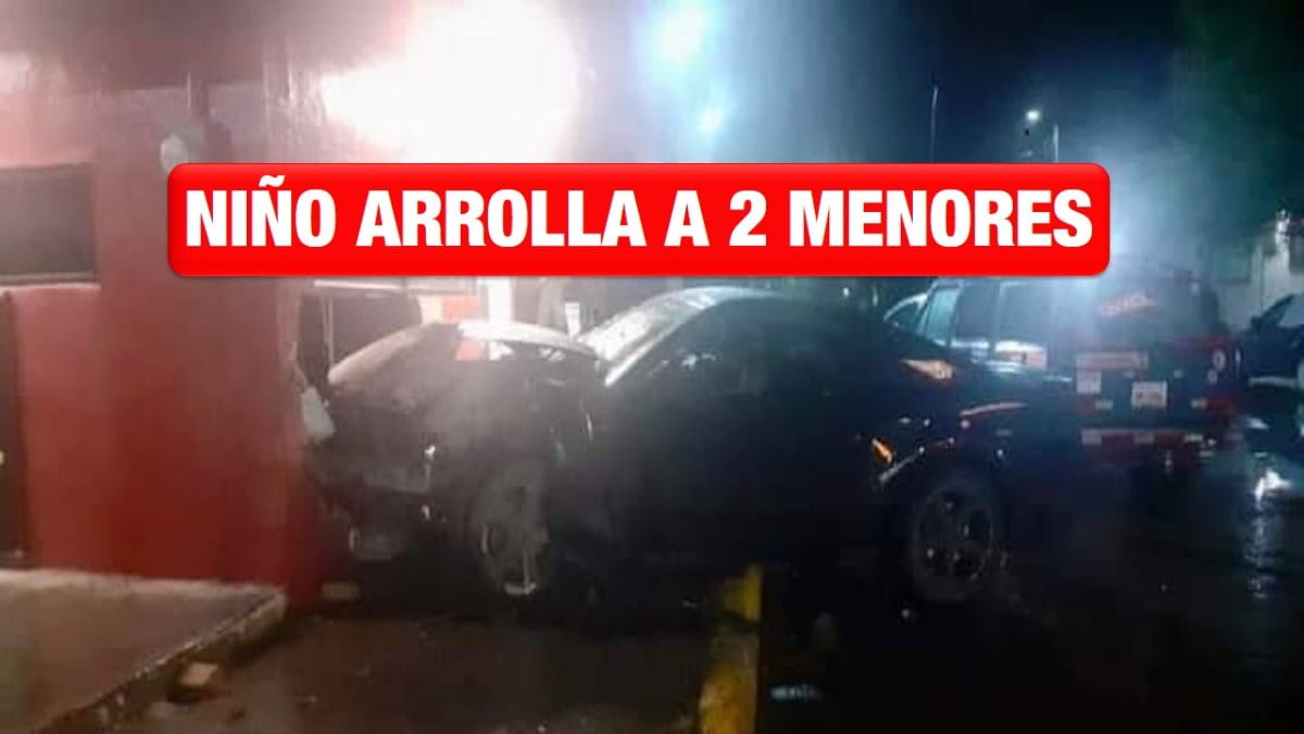 Conductor menor de edad arrolla a dos