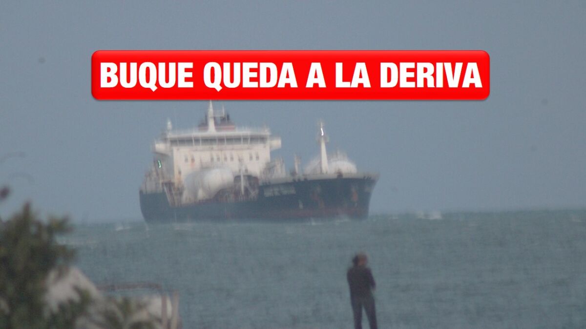 Queda a la deriva, buque en Miramar