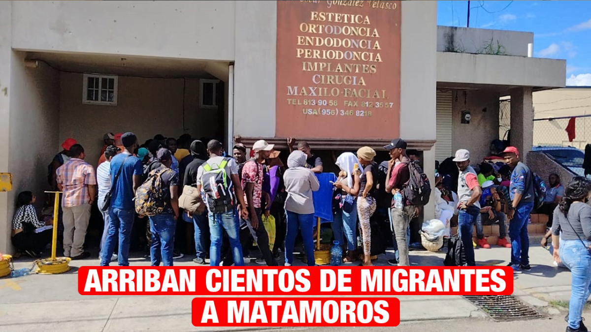 Arriban oleadas de migrantes haitianos a Matamoros