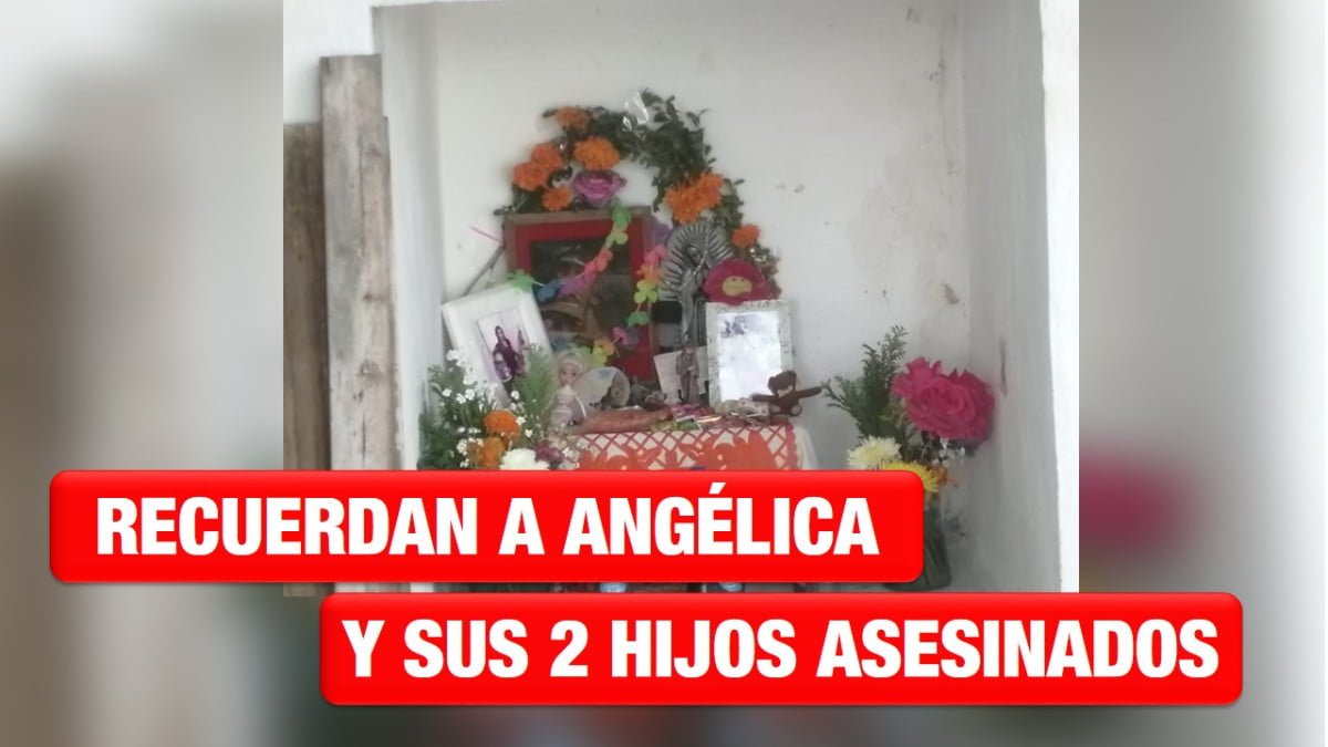Colocan altar para recordar a Angélica y sus dos hijos asesinados en Altamira