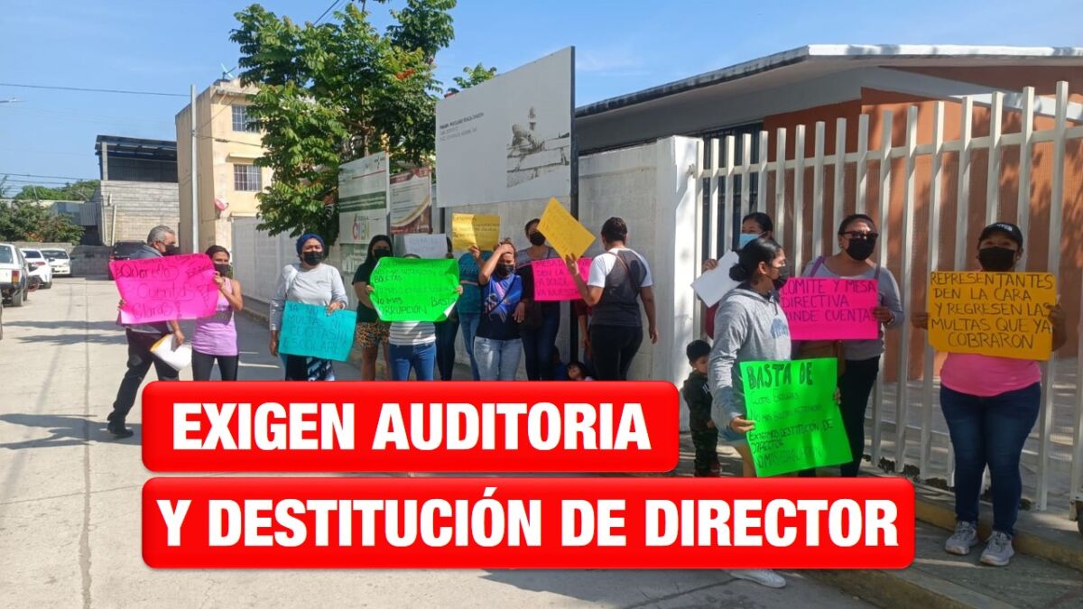 Padres de familia de escuela en Altamira exigen auditoría y destitución del director