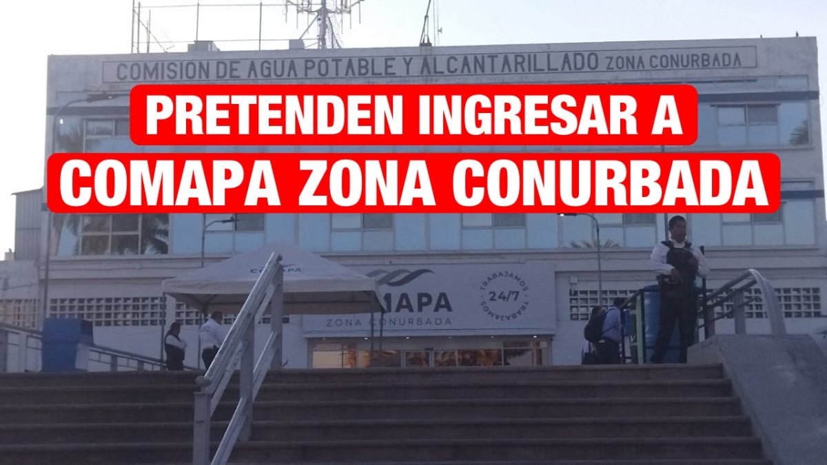 Grupo de civiles en patrullas de la Policía Estatal pretenden ingresar a instalaciones de Comapa Zona Tam