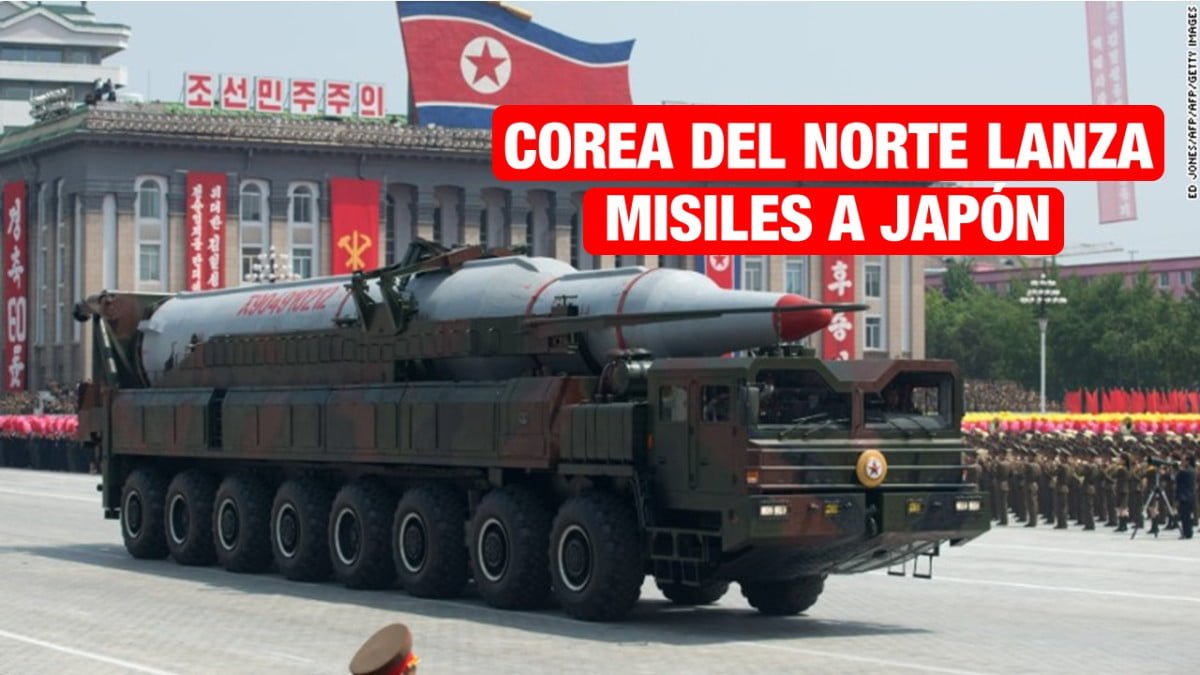 Corea del Norte Nuevamente lanza misiles a Japón