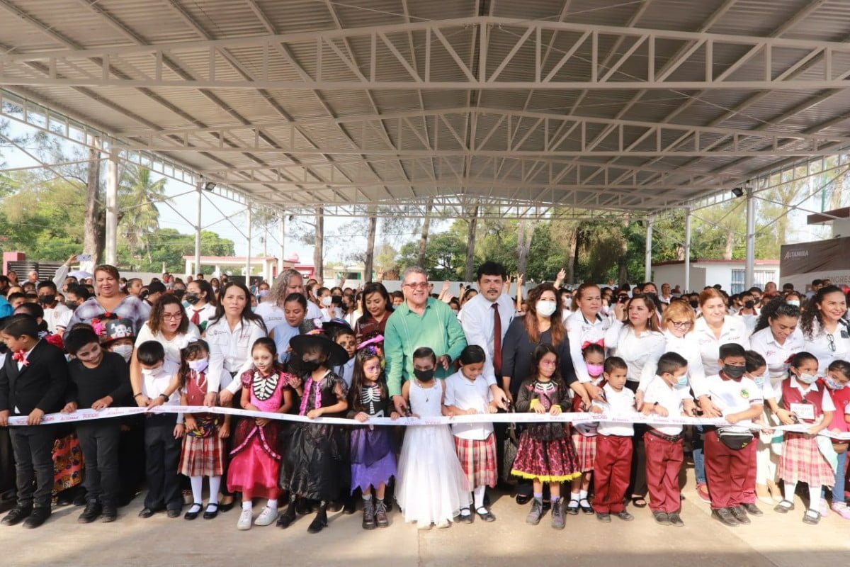 Inauguran techumbre en primaria «Amado Nervo» en Altamira