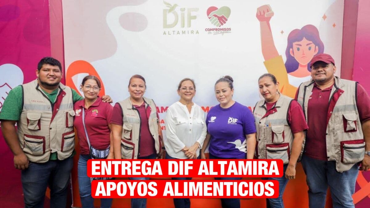 Entrega DIF Altamira apoyos alimenticios