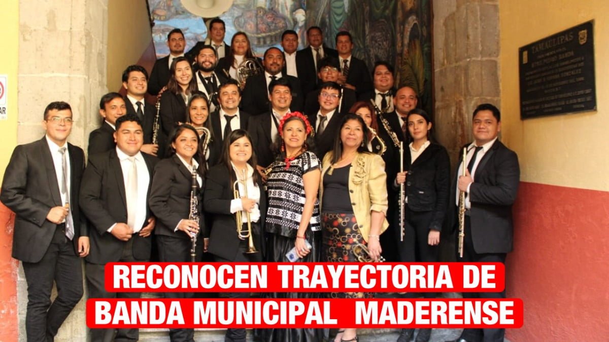 Reconocen trayectoria de la banda municipal maderense